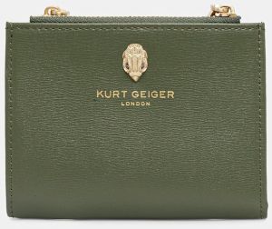 Kožená peňaženka Kurt Geiger London SHOREDITCH zelená farba, 9342075109