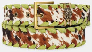 Kožený opasok Kurt Geiger London SHOREDITCH zelená farba, 9694330109