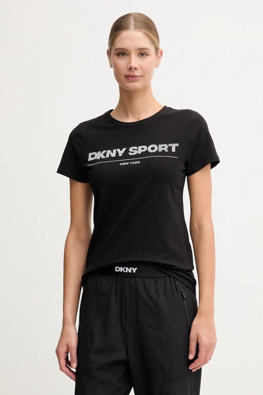 Tričko Dkny dámske, čierna farba, DP5T1376