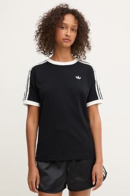 Tričko adidas Originals Ruffle 3S Tee dámske, čierna farba, KC8819