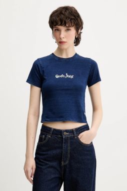 Tričko Guess Jeans dámske, tmavomodrá farba, W5YI20 KCTL1