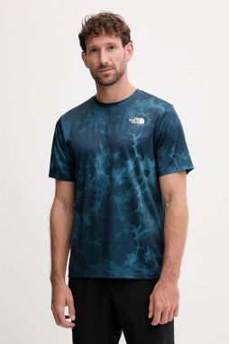 Tréningové tričko The North Face 24/7 tyrkysová farba, vzorované, NF0A8DZDEHF1