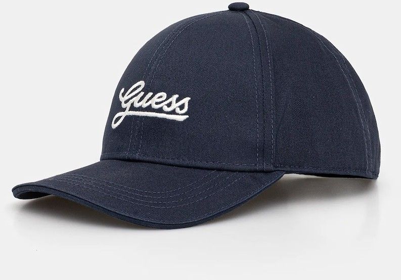 Bavlnená šiltovka Guess tmavomodrá farba, AW5362 COT01