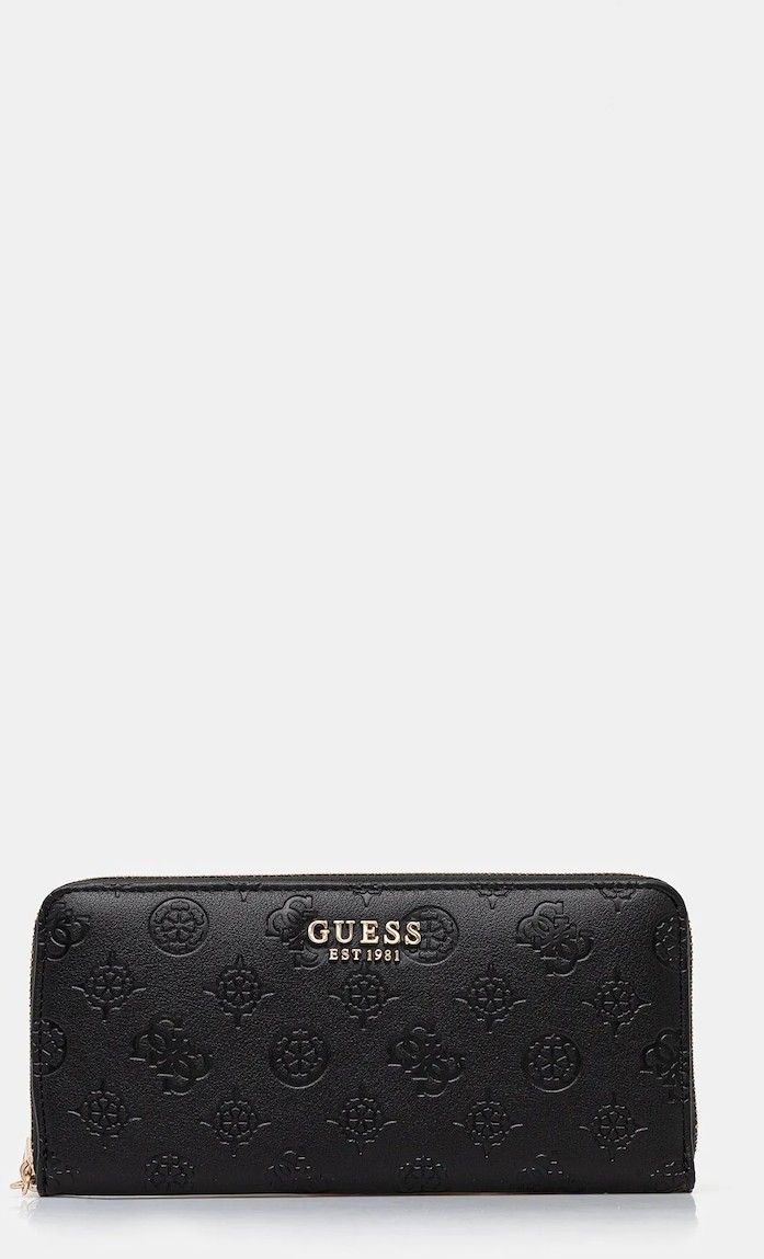 Peňaženka Guess PHOEBE dámska, čierna farba, SWPD96 65146