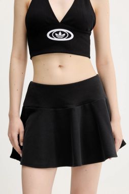 Sukňa adidas Coquette čierna farba, mini, áčkový strih, JM1919