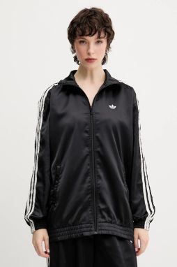 Mikina adidas Originals Satin Tt čierna farba, s nášivkou, KC8810