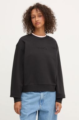 Bavlnená mikina Vans čierna farba, jednofarebná, VN000RAMBLK1