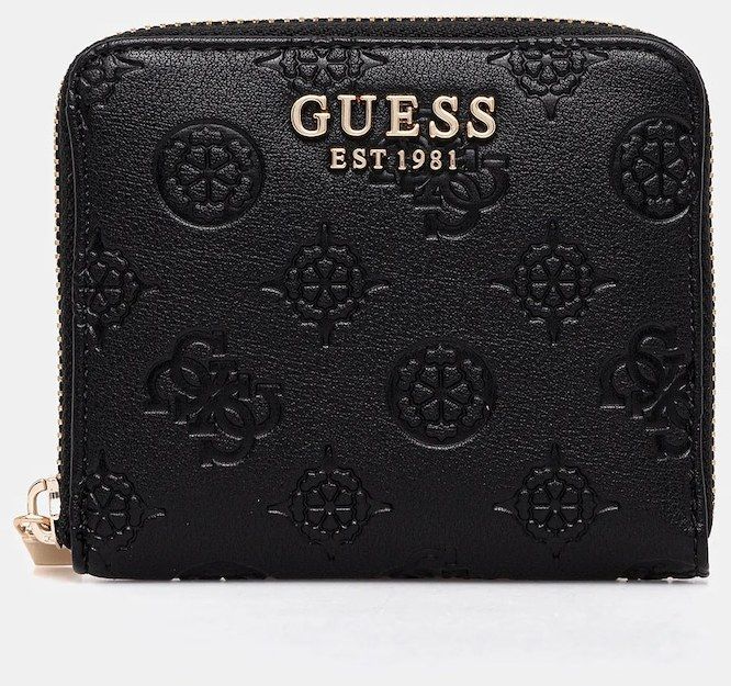 Peňaženka Guess PHOEBE dámska, čierna farba, SWPD96 65137