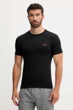 Tričko Emporio Armani Underwear 2-pak biela farba, s potlačou, EM001849 AF10778