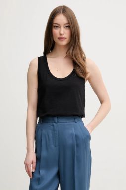 Bavlnený top United Colors of Benetton čierna farba, 3BVXDH00Z