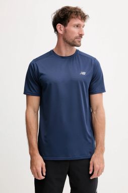 Tréningové tričko New Balance tmavomodrá farba, jednofarebné, MT41222NNY