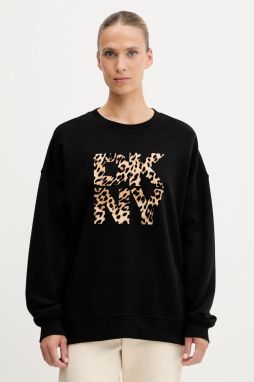 Mikina Dkny čierna farba, s potlačou, DP5T1433