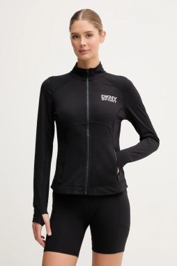 Mikina Dkny čierna farba, s nášivkou, DP5J9616