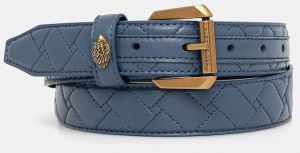 Kožený opasok Kurt Geiger London KENSINGTON tmavomodrá farba, 760281109