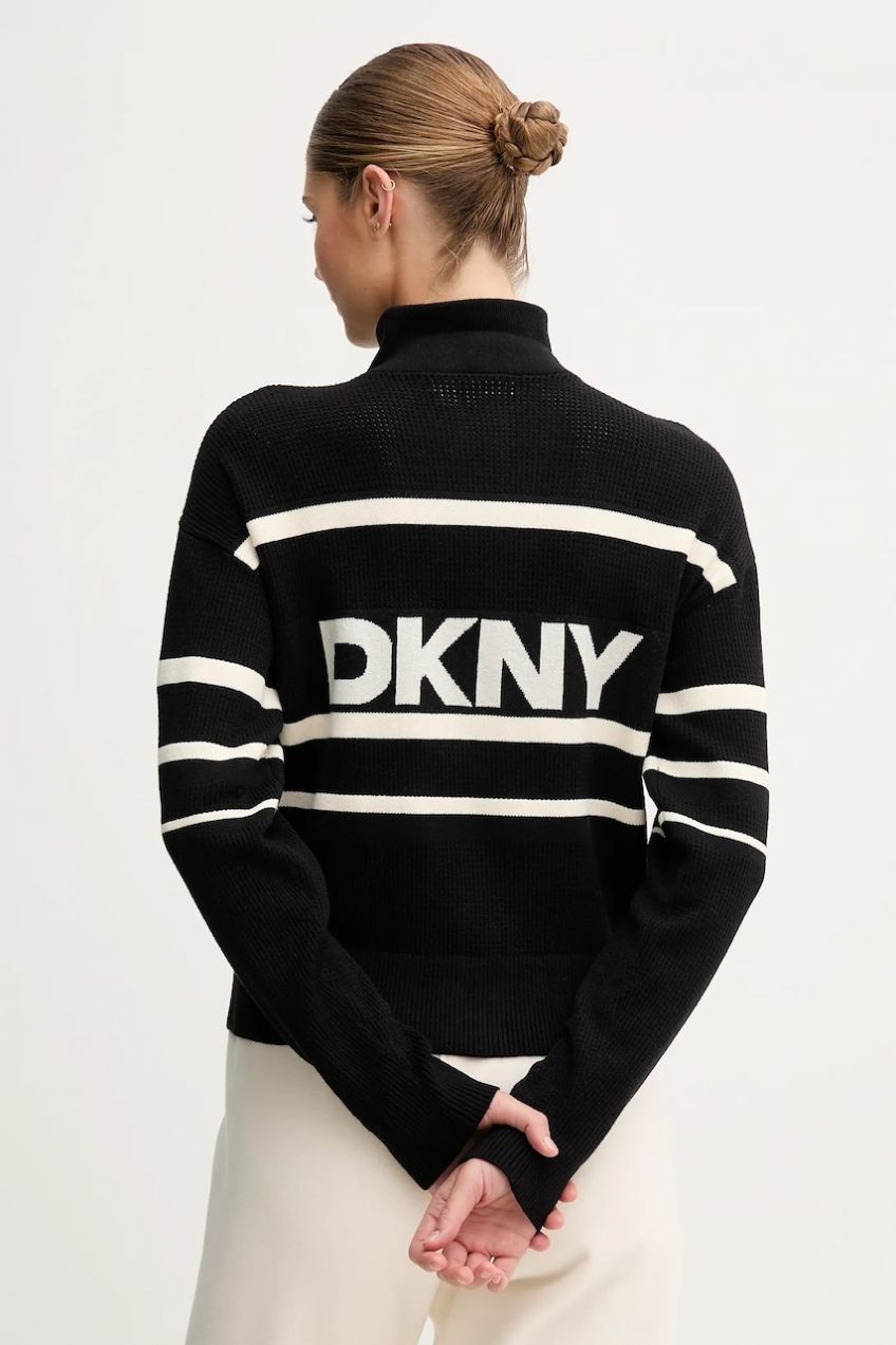 Kardigán Dkny čierna farba, DP5R0756