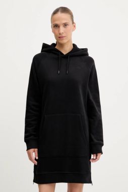Bavlnené šaty The North Face čierna farba, mini, rovný strih, NF0A8E48JK31