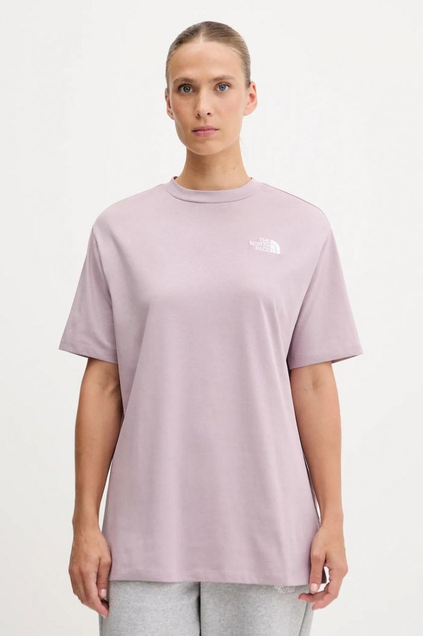 Bavlnené tričko The North Face Essential dámske, ružová farba, NF0A87NQD2Q1