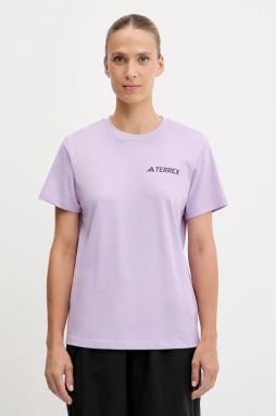 Športové tričko adidas TERREX fialová farba, JX3852