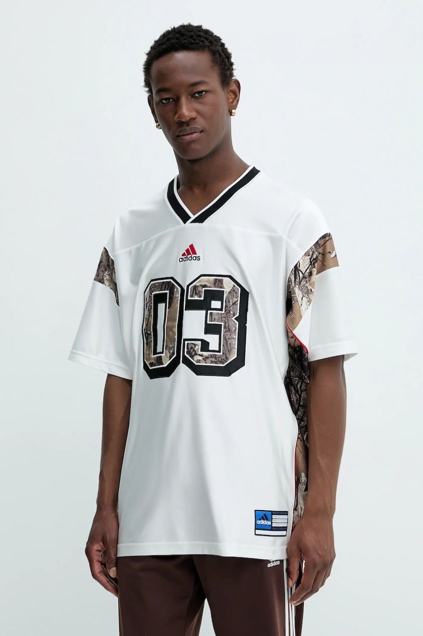 Tričko adidas Originals OG Camo Fb Jers pánske, biela farba, vzorované, KD6247