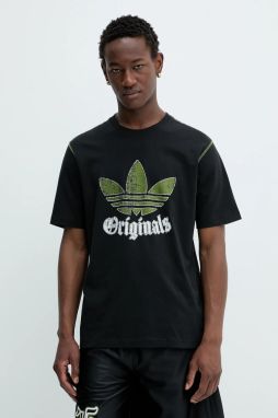 Bavlnené tričko adidas Originals Grfx Tee pánske, čierna farba, s potlačou, JY2761