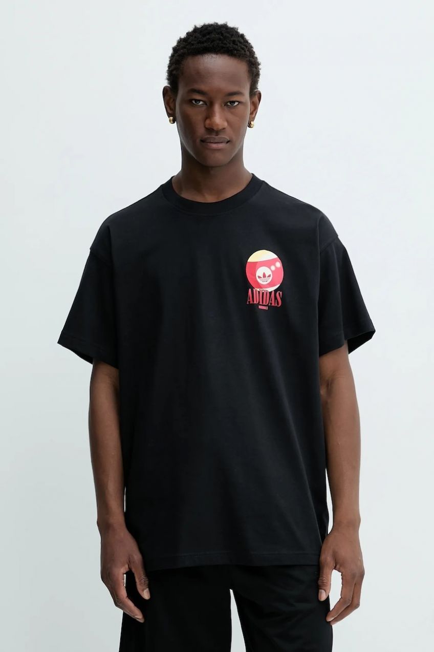 Bavlnené tričko adidas Originals Billiard Tee pánske, čierna farba, s potlačou, KQ7316