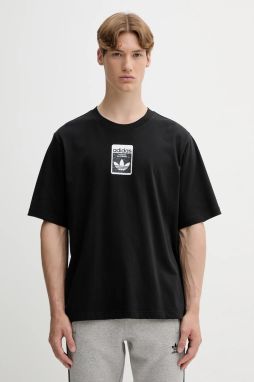 Bavlnené tričko adidas Originals Graphic Os Ss T pánske, čierna farba, s potlačou, JV7569
