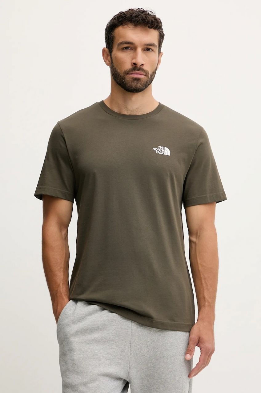Tričko The North Face Simple Dome pánske, zelená farba, s potlačou, NF0A87NG21L1