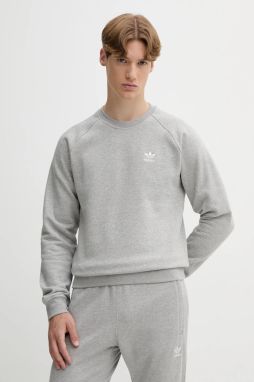 Mikina adidas Originals Essentials šedá farba, melanžová, JY6140