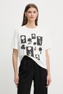 Bavlnené tričko Weekend Max Mara dámske, biela farba, 2525976051600