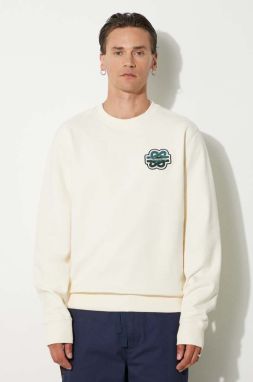 Bavlnená mikina Filling Pieces Gowtu pánska, béžová farba, s nášivkou, 74533929936