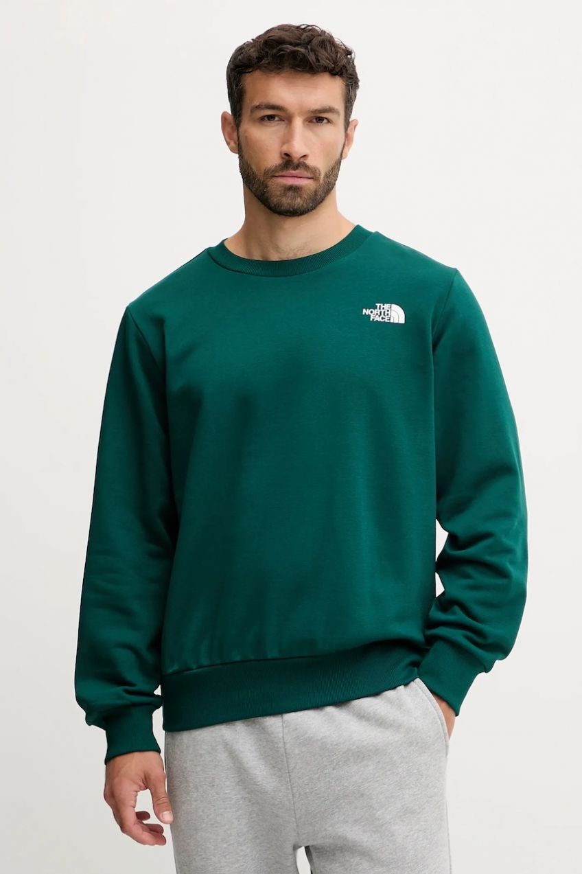 Mikina The North Face Simple Dome zelená farba, s potlačou, NF0A89FB1KI1