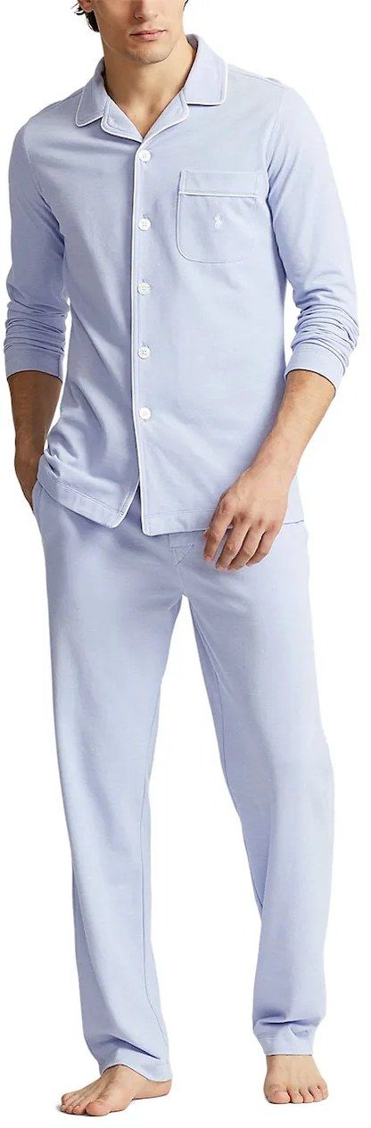 Pyžamo Polo Ralph Lauren pánske, tyrkysová farba, jednofarebné, 714931640