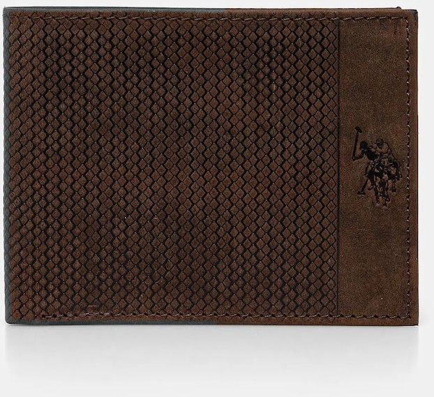Kožená peňaženka U.S. Polo Assn. Hamilton pánsky, hnedá farba, WEUHT2603MHA