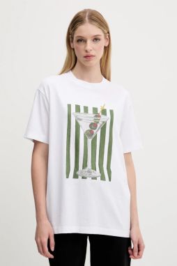 Bavlnené tričko Abercrombie & Fitch dámske, biela farba, KI157-5346-100