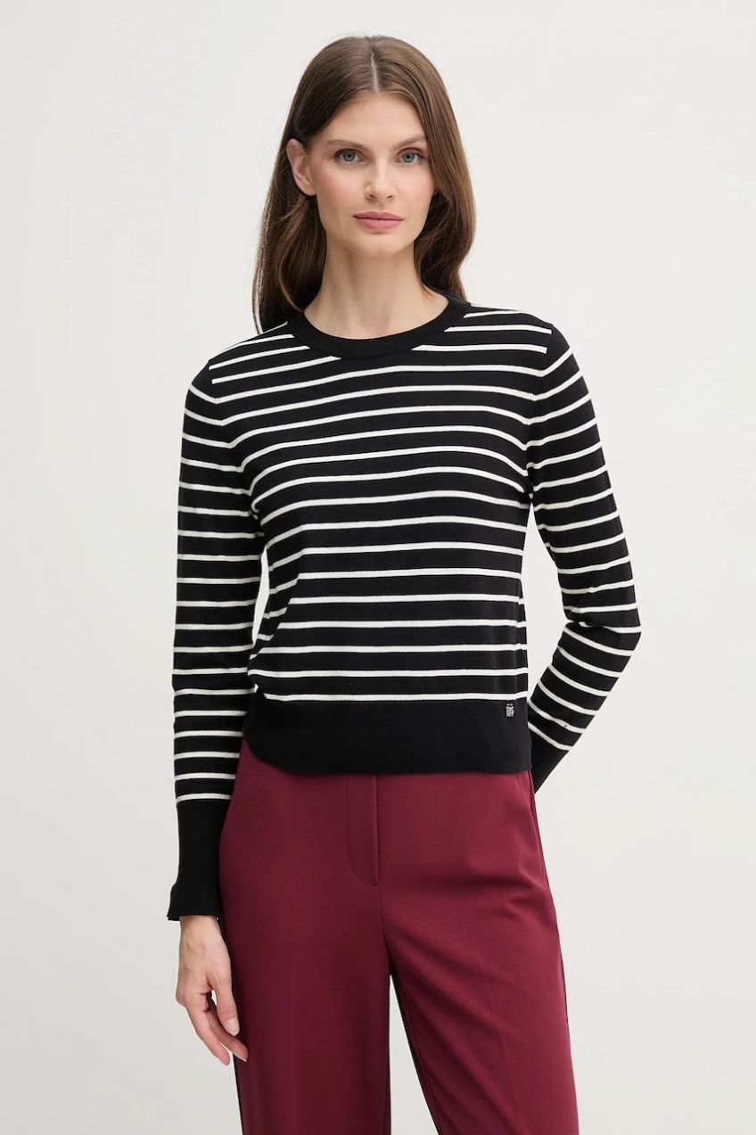 Sveter Dkny čierna farba, ľahký, DJ5R0655