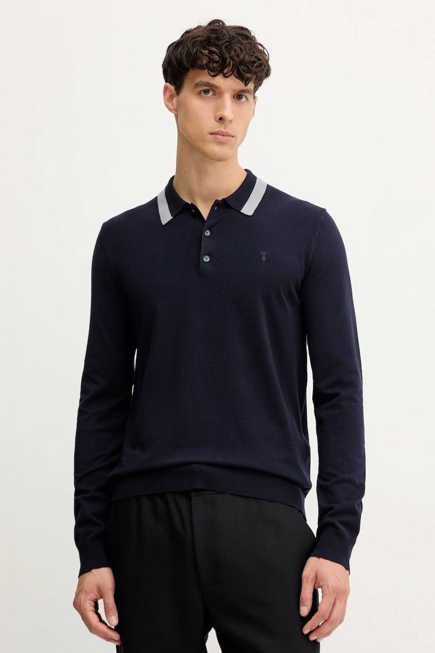 Sveter Trussardi tmavomodrá farba, ľahký, M0198000021N