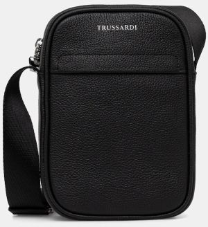Kožená taška Trussardi čierna farba, Z589E005966N