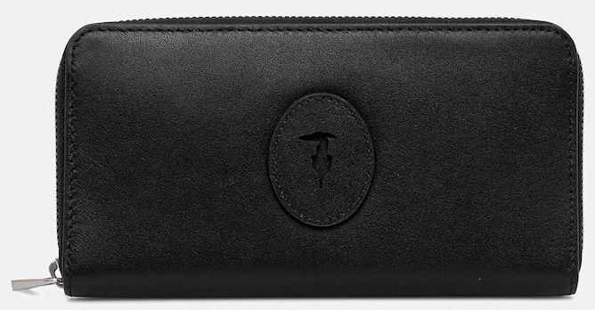 Kožená peňaženka Trussardi čierna farba, I028E000041N