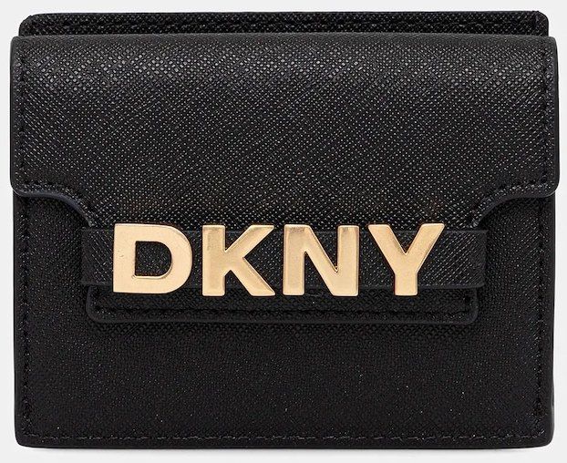 Kožená peňaženka Dkny čierna farba, R52ZKM22