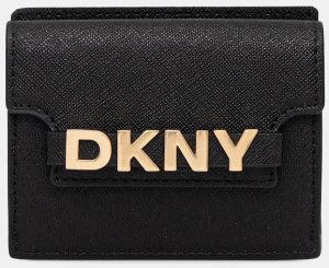 Kožená peňaženka Dkny čierna farba, R52ZKM22