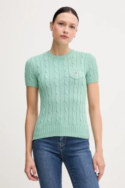 Bavlnený sveter Polo Ralph Lauren ružová farba, 211895379