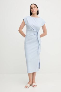 Bavlnené šaty Tommy Hilfiger maxi, rovný strih, WW0WW45159