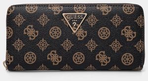 Peňaženka Guess LAUREL dámska, hnedá farba, SWPG85 00146