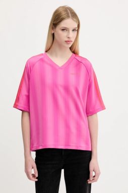 Tričko adidas Originals Linear Tee dámske, fialová farba, JW6021