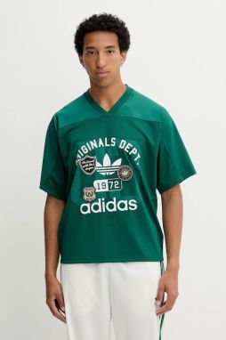 Tričko adidas Originals OG Dept Jersey pánske, zelená farba, vzorované, KD6251