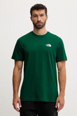 Tričko The North Face Simple Dome pánske, zelená farba, s potlačou, NF0A87NG1KI1