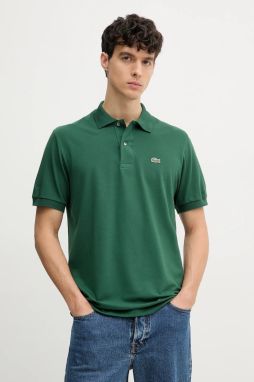 Polo tričko Lacoste pánske, zelená farba, s nášivkou, PH9851