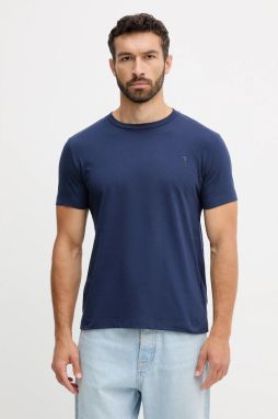 Bavlnené tričko Trussardi pánske, tmavomodrá farba, jednofarebné, G0278000048N