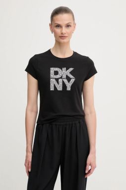 Tričko Dkny dámske, čierna farba, DJ5T1512
