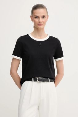 Tričko Dkny dámske, čierna farba, DJ5R0710